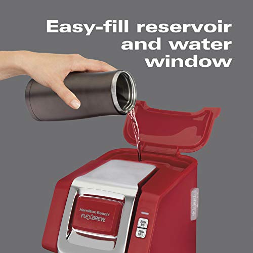 Single-Serve Coffee Maker Compatible with Pod Packs and Grounds, Black U18258