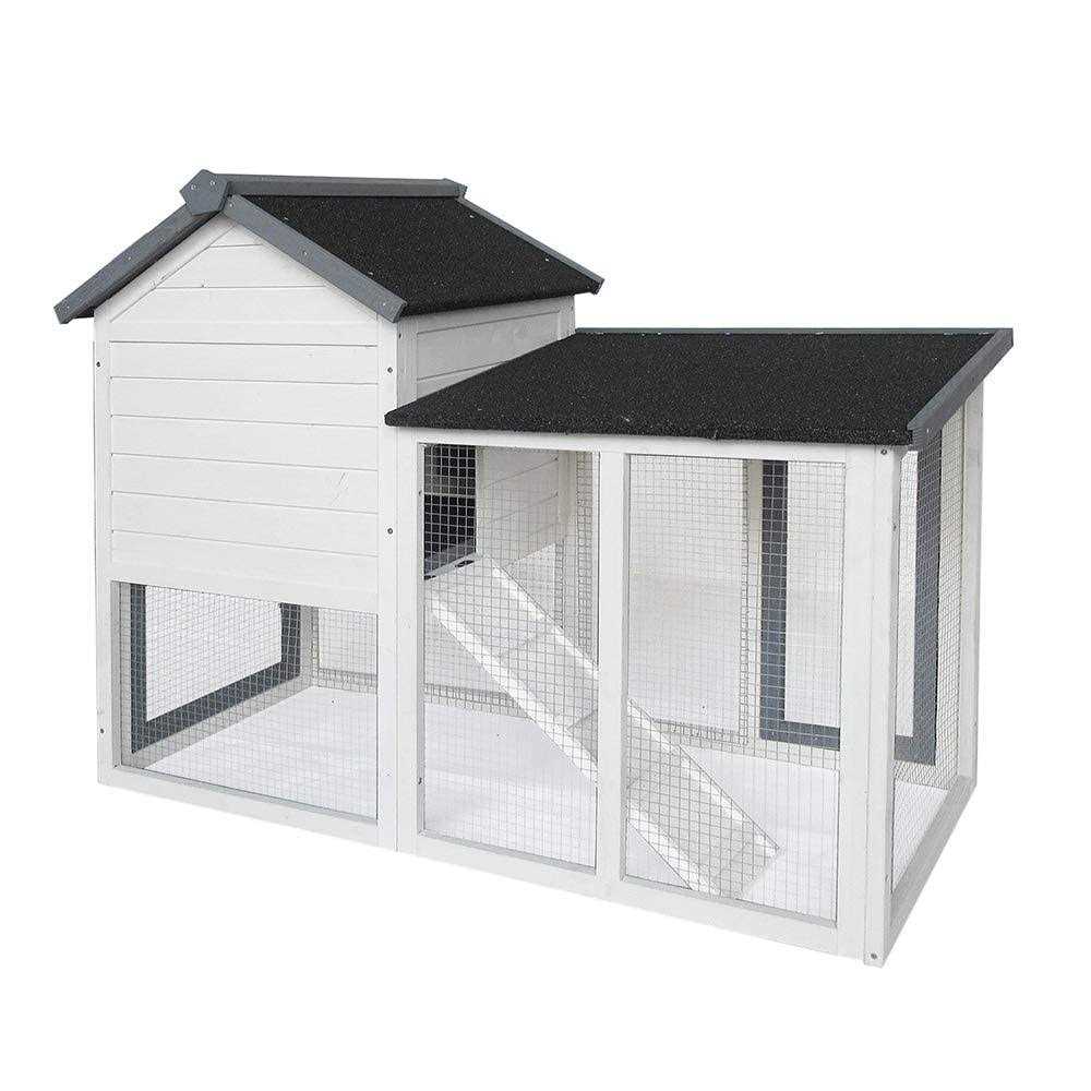 48"L Rabbit Hutch Indoor Outdoor Wood House Pet Cage for Small Animals H984