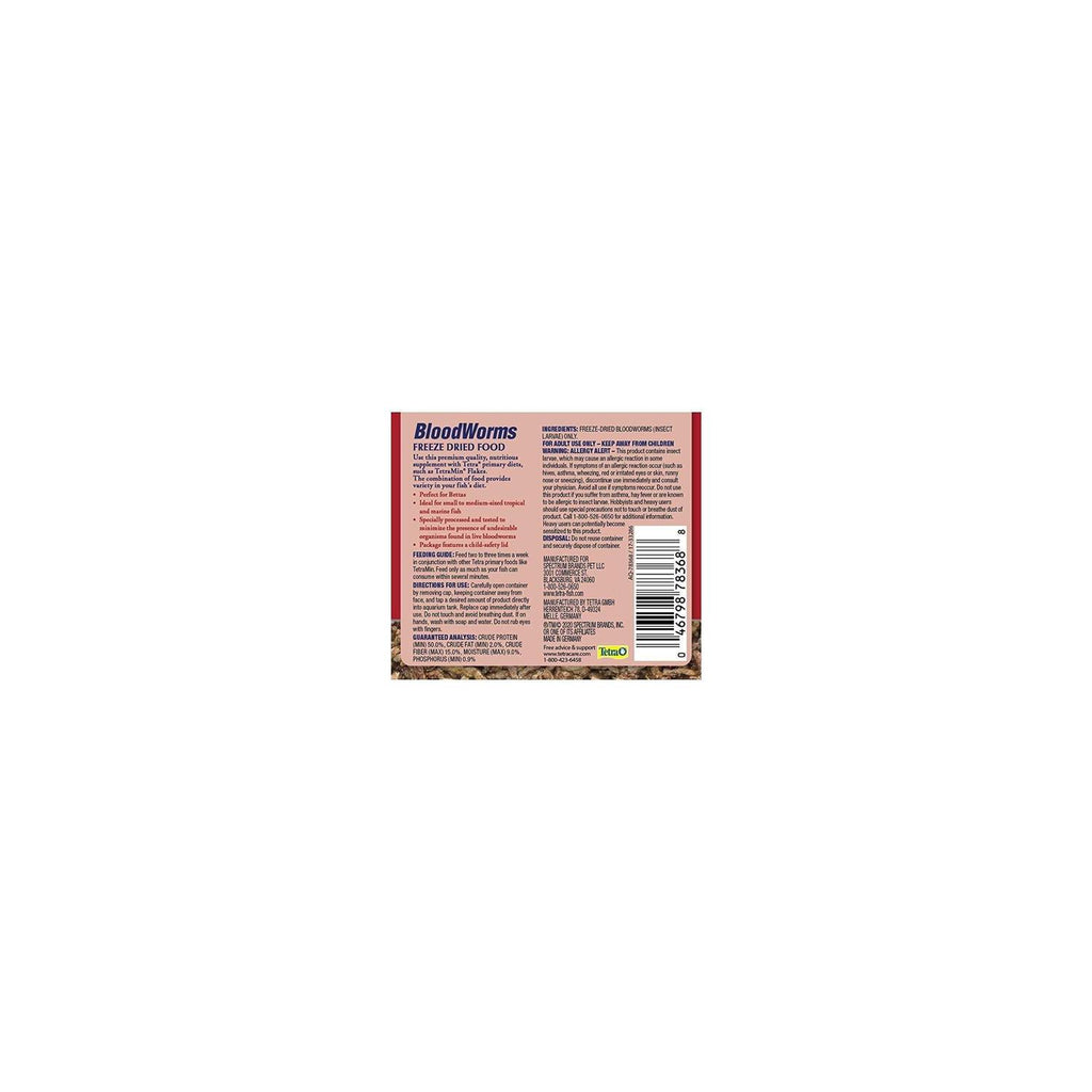 Freeze Dried Bloodworms Fish Food D10050