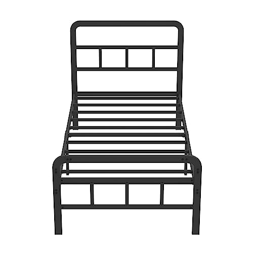 Metal Platform Bed Frame with Headboard, No Box Spring Needed, Black A8053