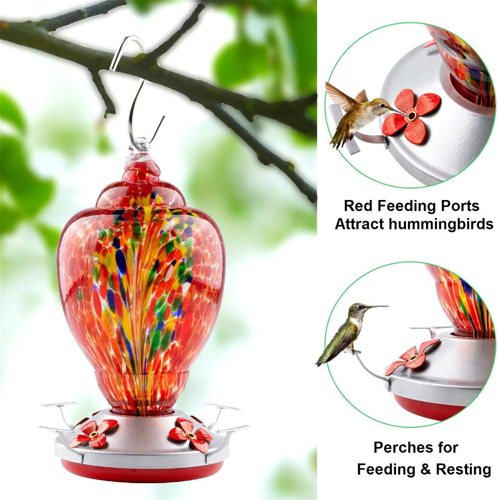 Hummingbird Feeder Bottom Replacement Parts Set with Seal Rings, Hooks and Brushes U72665