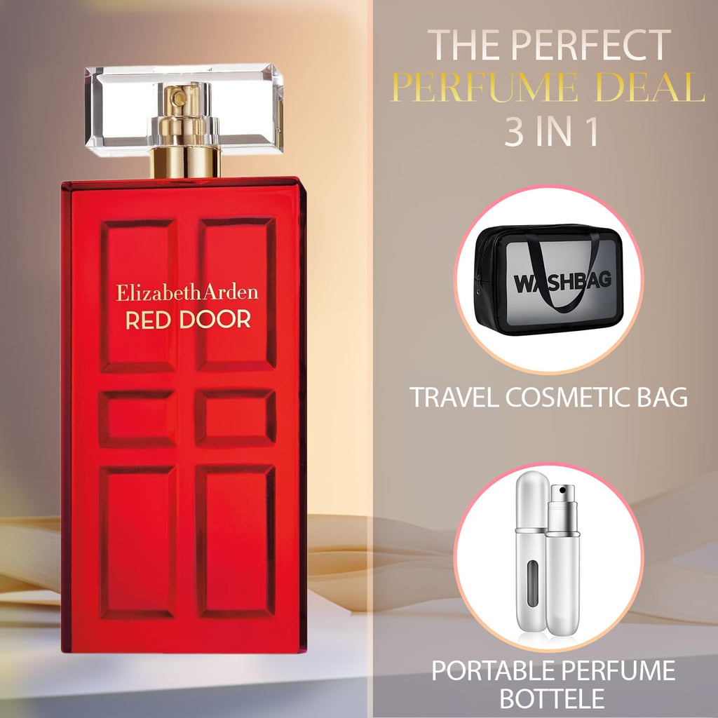 Women's Perfume Gift Set with Toiletry Bag and Refillable Bottle A50599