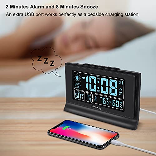 Alarm Clock with Battery Backup, Auto Set Digital Display, 5 Inch Screen C956
