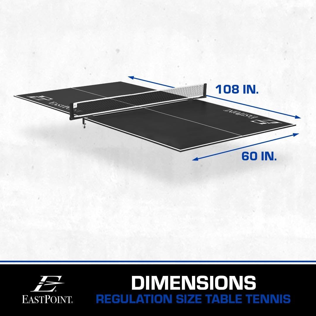 Foldable Table Tennis Conversion Top, Portable, Blue U83261