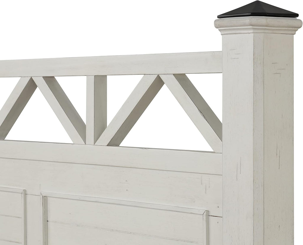 Wood Panel Bed with Dresser, Mirror, and Nightstand, Queen N772607