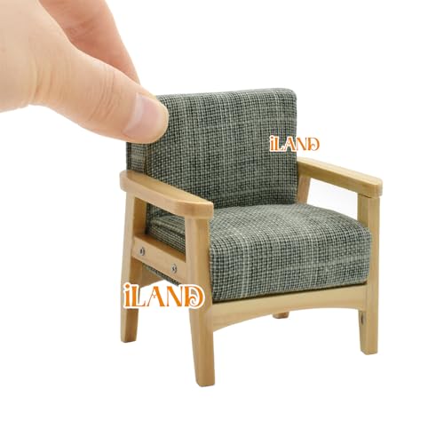 Dollhouse Couch and Miniature Sofa Set with Cushions, 1/12 Scale D751326