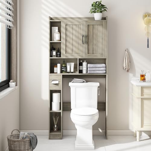 Over The Toilet Storage Cabinet with Sliding Doors F84354