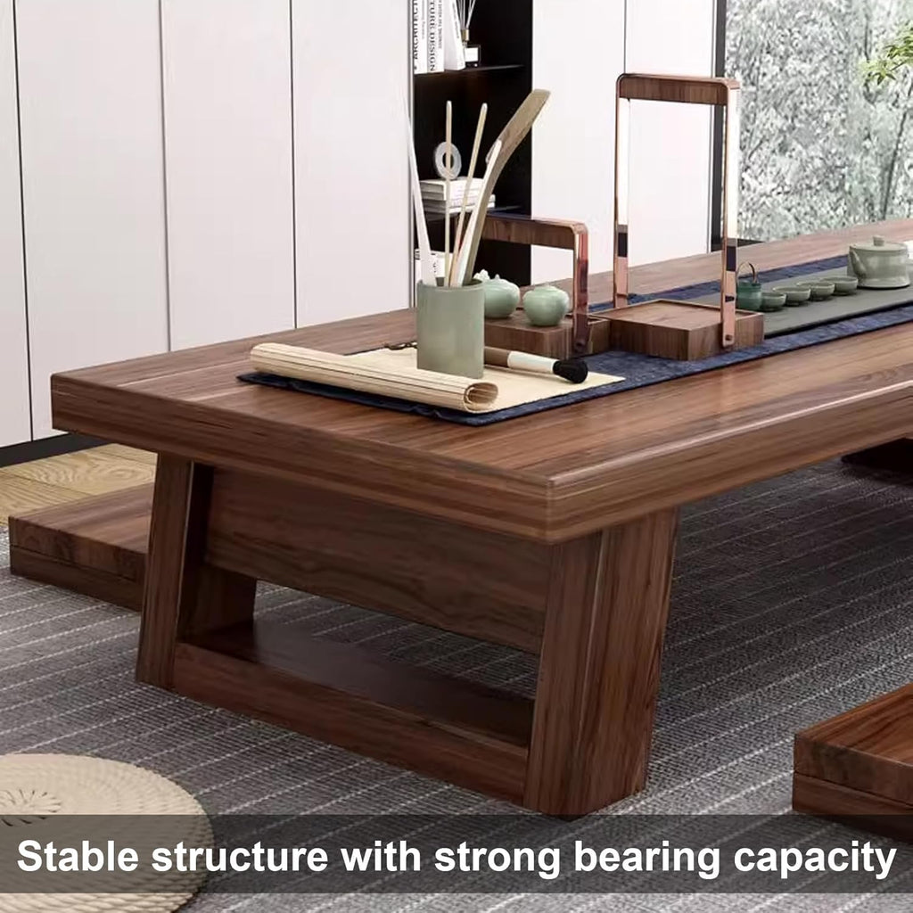 Japanese-Style Solid Wood Low Table for Floor Sitting Dining B850