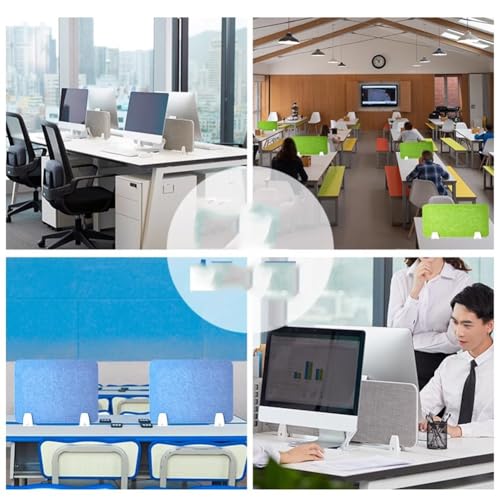 Desk Privacy Divider, Acoustic Panel, Sound Absorbing Tabletop Screen, Gray, 30x120cm E45900