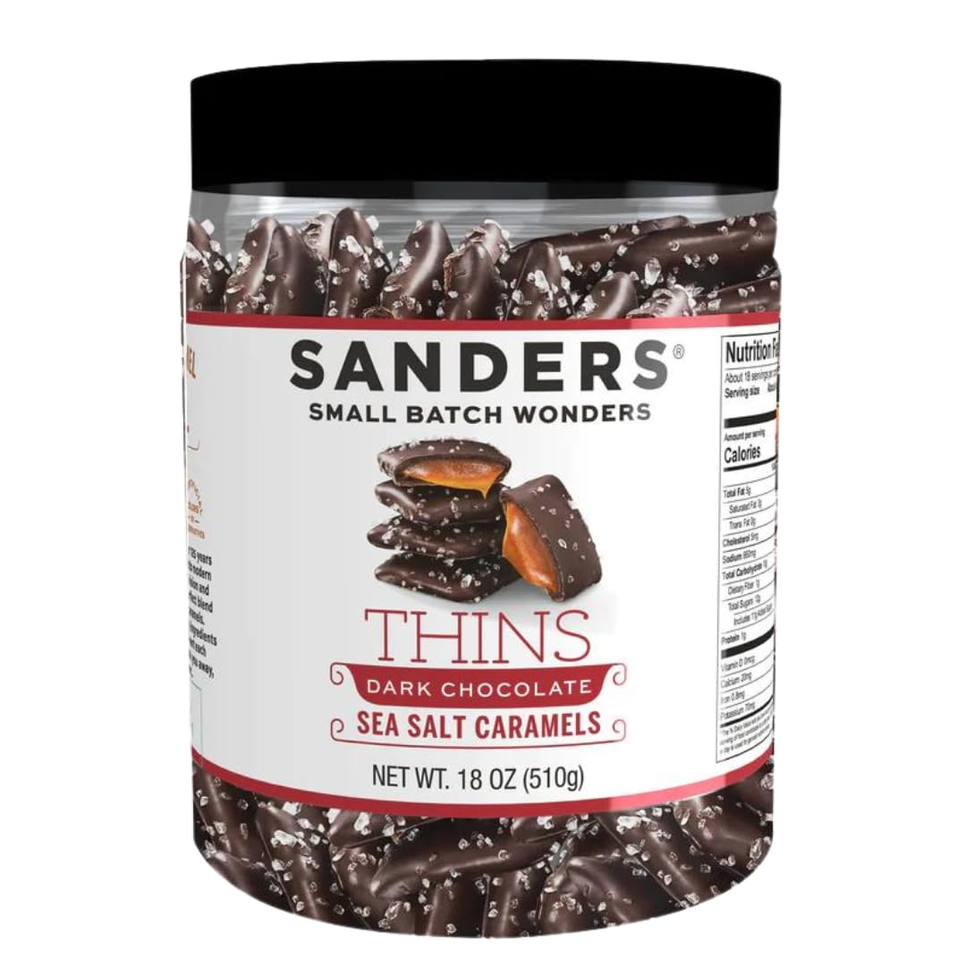 Sea Salt Caramels Milk & Dark Chocolate Variety, 18 Oz Tubs (Pack of 2) V778