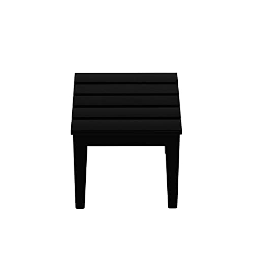 Outdoor Patio Adirondack Side Table, HDPE Weather Resistant, Black J930961