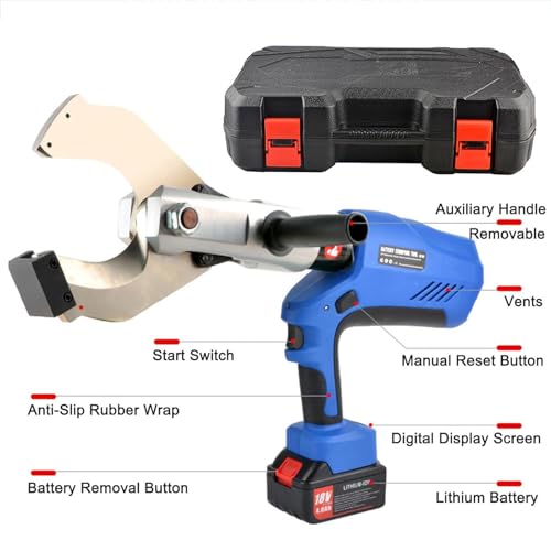 Electric Ratchet Cable Cutter, Battery Powered, for Al and Armored Cu/Al Cable Q614775