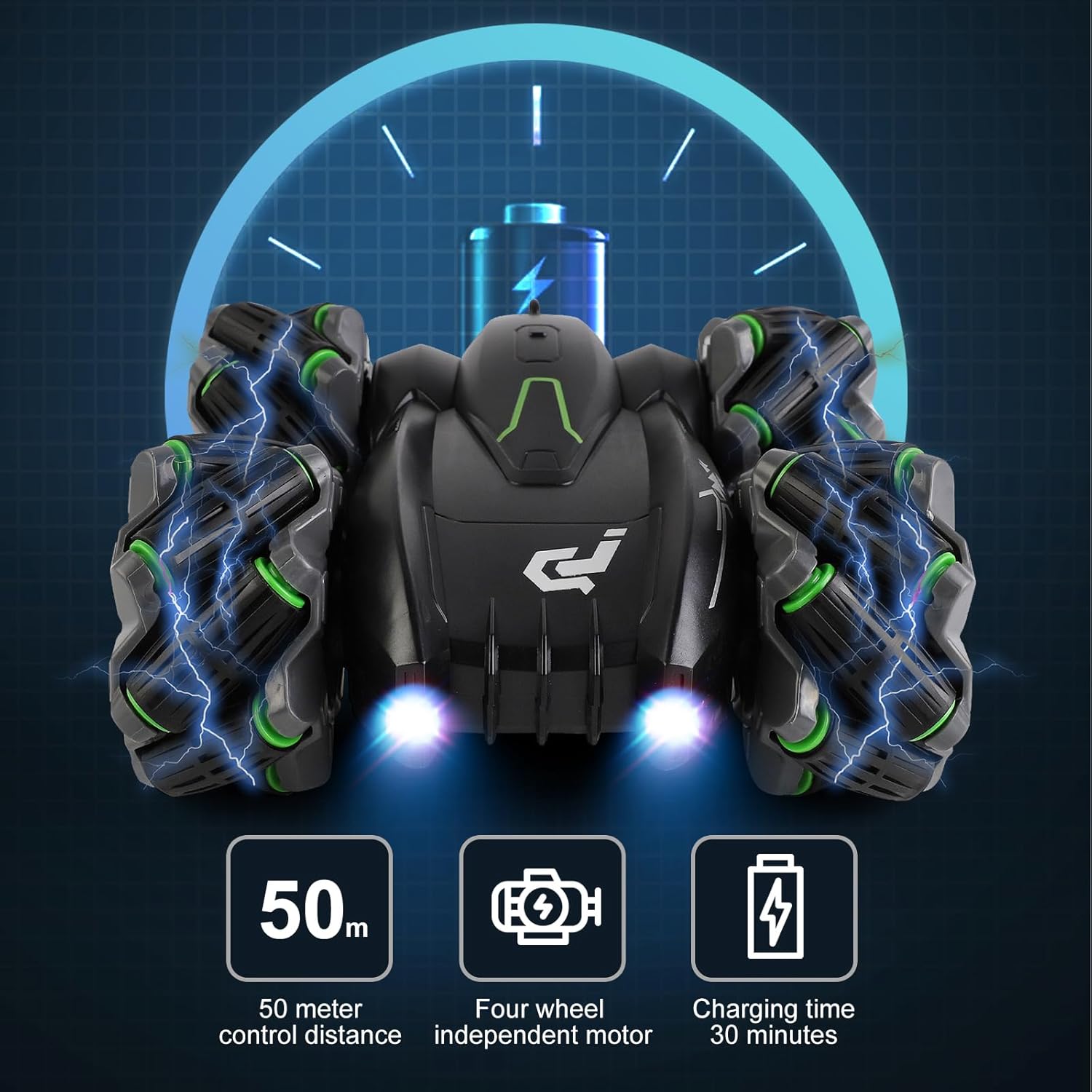 Remote Control Car 4WD Off Road 2.4GHz Rechargeable Toy for Kids Q350337