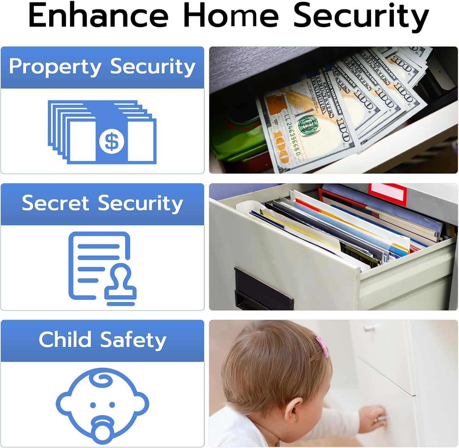 RFID Child Proof Cabinet Locks with Bluetooth Keyless Electronic G38217