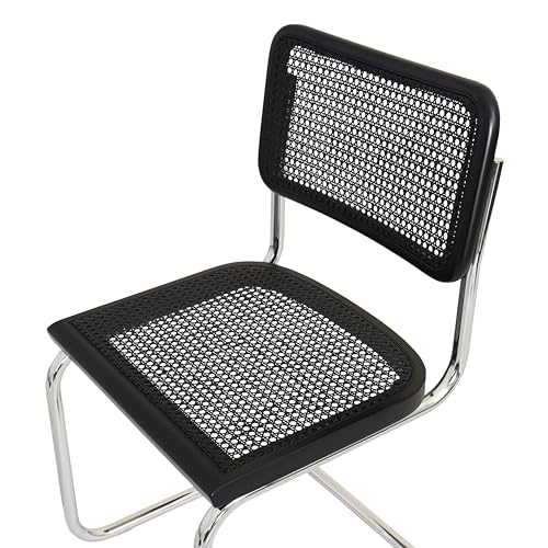 Cane Cantilever Side Chair with Chrome Steel Frame M357649