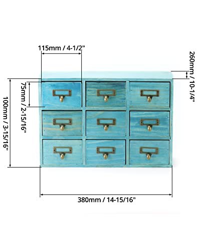 Wooden Desk Drawer Organizer with 9 Drawers for Home Office Storage M7362