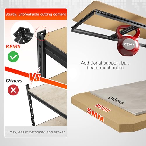 Heavy Duty 5-Tier Garage Storage Shelving Unit, 2 Pack B25262