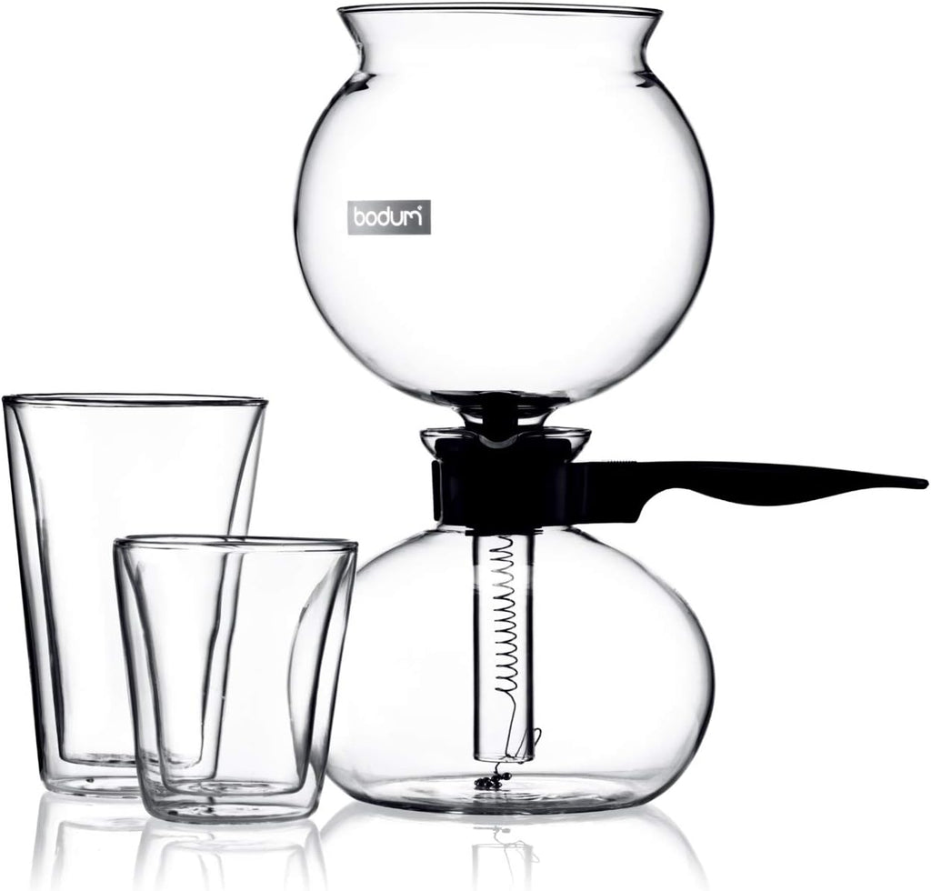34 oz Vacuum Coffee Maker, Borosilicate Glass, Black N842944