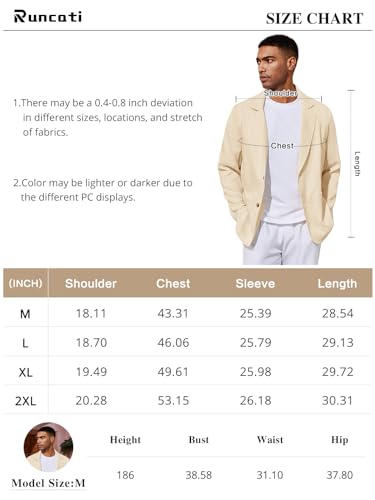 Men's Casual Linen Blazer Suit Jacket Two Button Slim Fit C696
