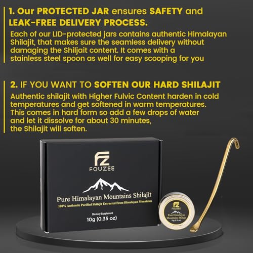 Pure Himalayan Shilajit Resin with Fulvic Acid, 10 Grams N8658