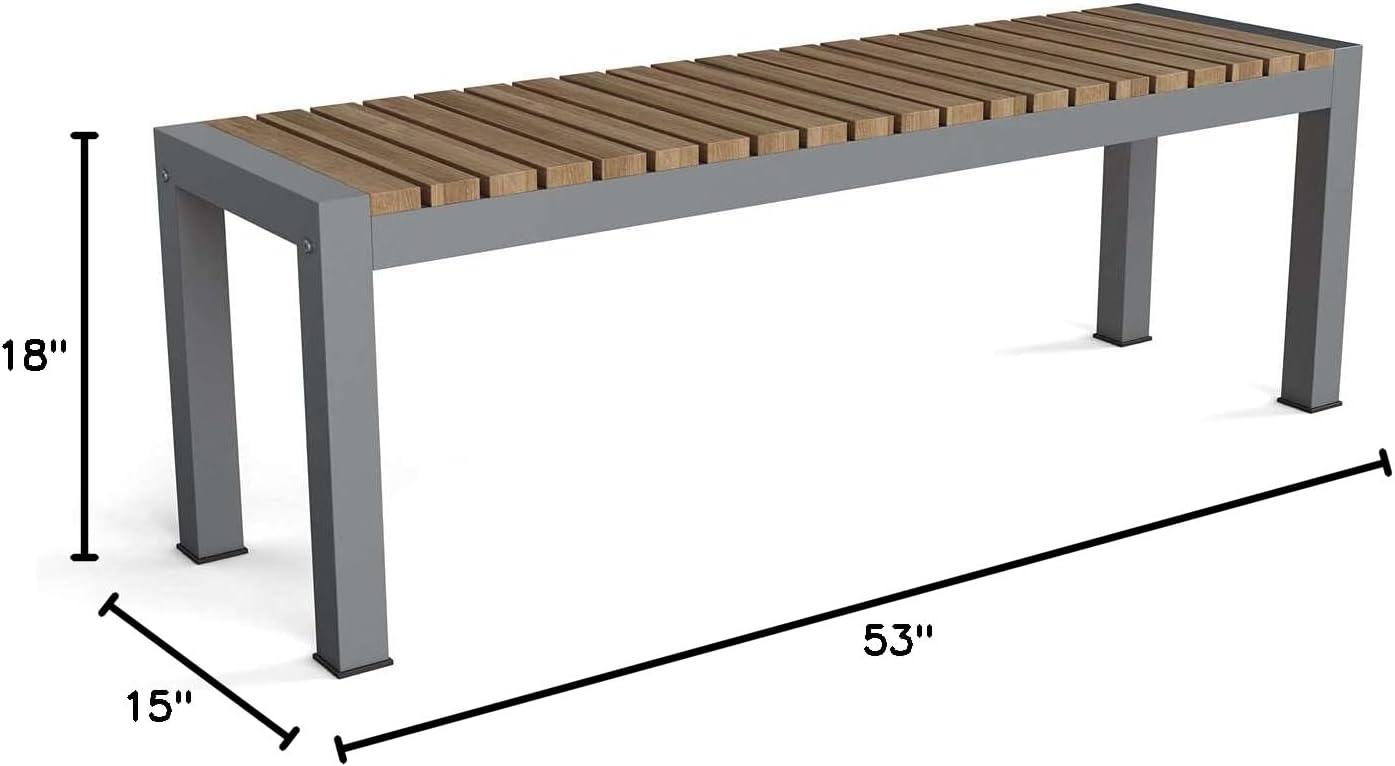 Outdoor 3-Seater Bench, Brown S689670
