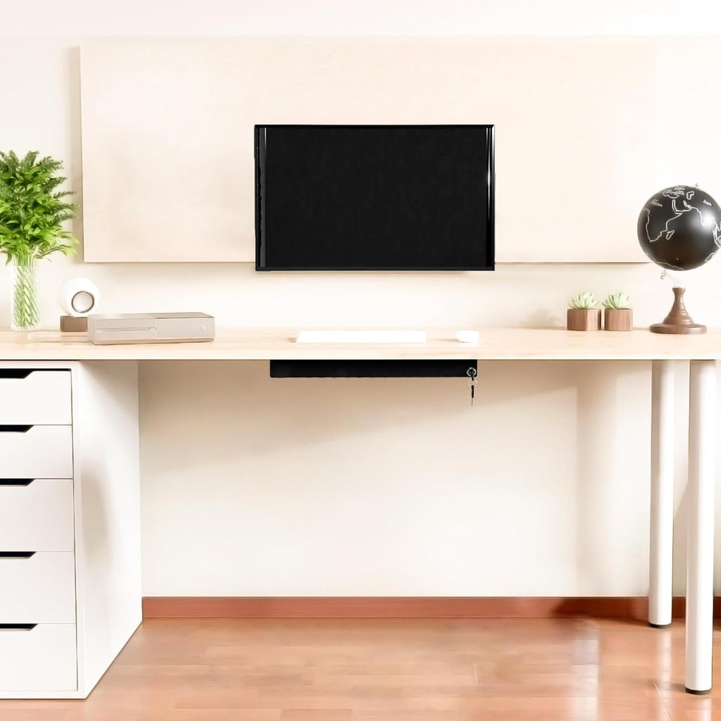 Under Desk Pull-Out Drawer with Lock for Standing Desk S2710