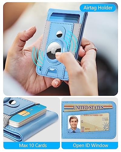 Magnetic Wallet with Airtag Holder and Stand, Black H323982