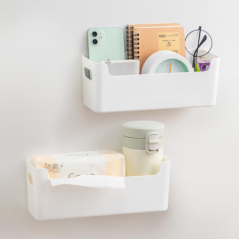 2 Pack Adhesive Over Cabinet Door Organizer, No Drilling Storage Containers F613