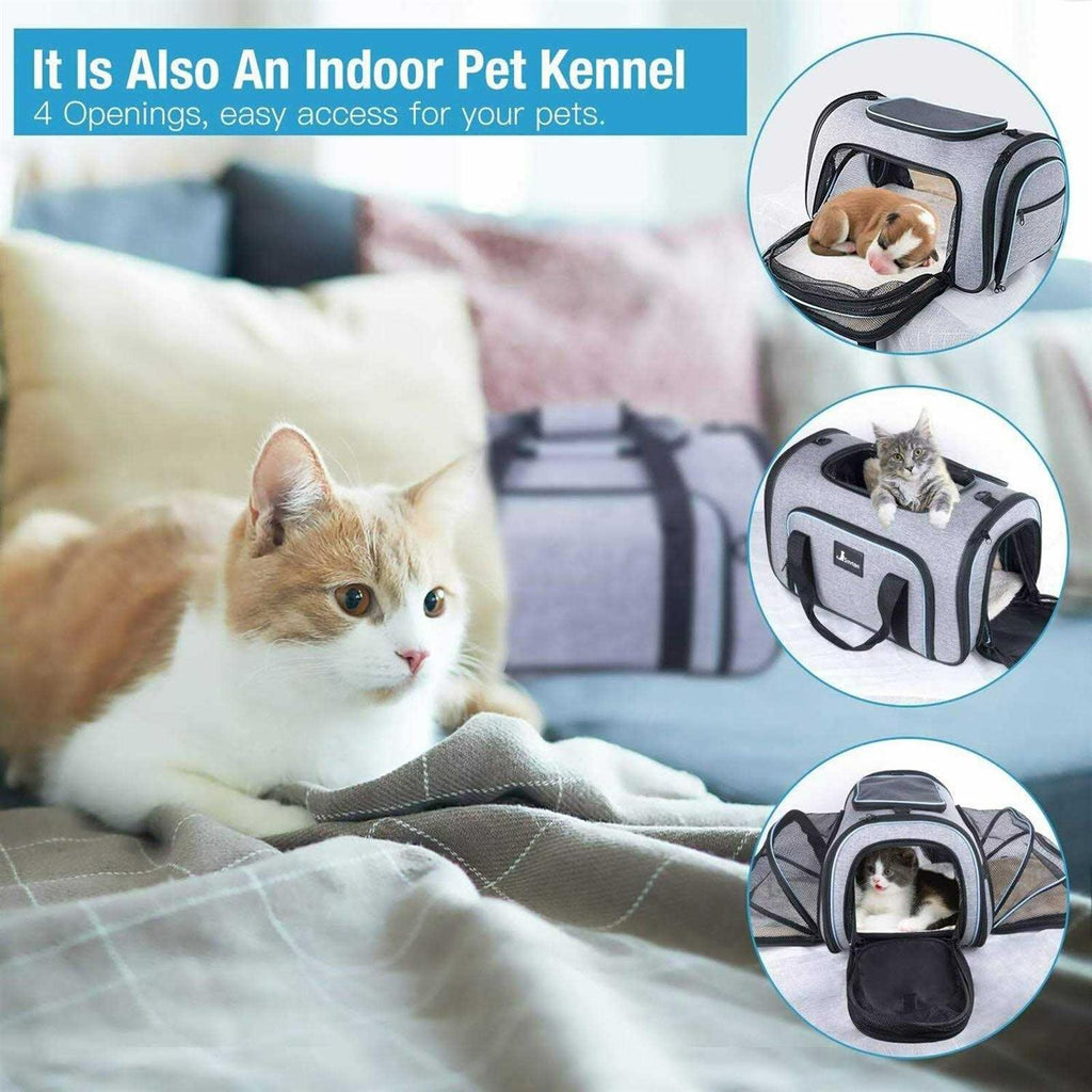 Expandable Soft-Sided Pet Carrier for Airline Travel U60175