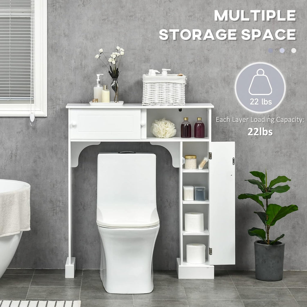 Over the Toilet Bathroom Cabinet with Adjustable Shelves, White M71106