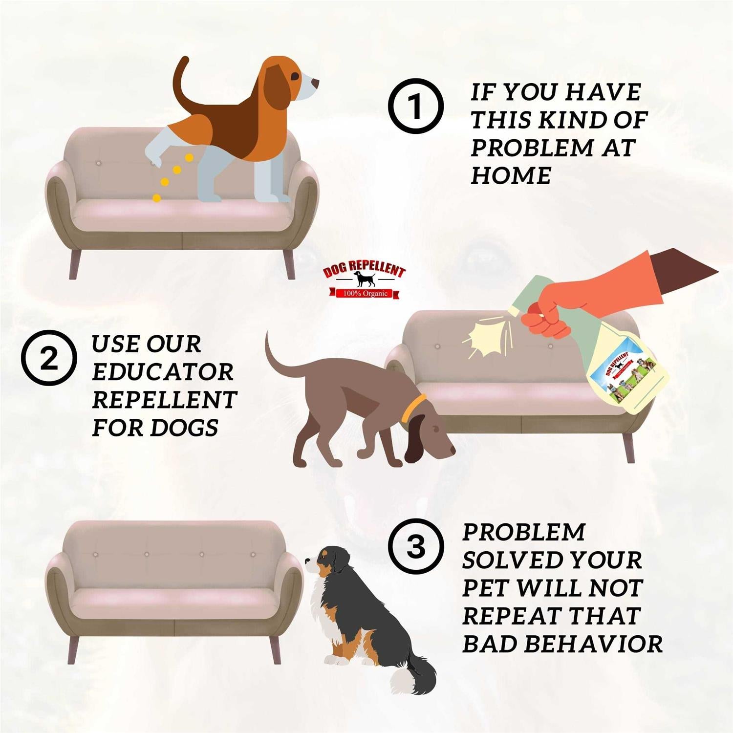 Dog Repellent Spray for Couch Biting and Potty Training K179