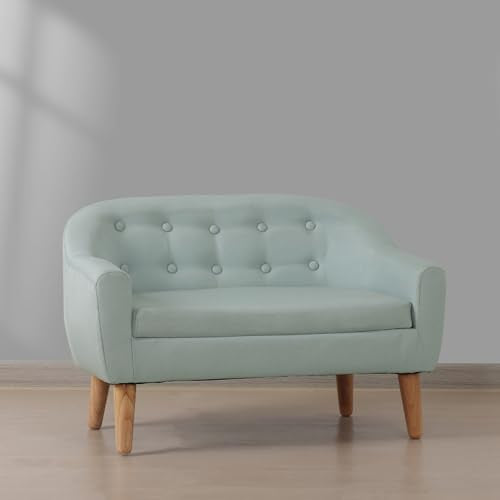 Kids Double Seat Reclining Couch Sofa for Toddlers, Blue E919015