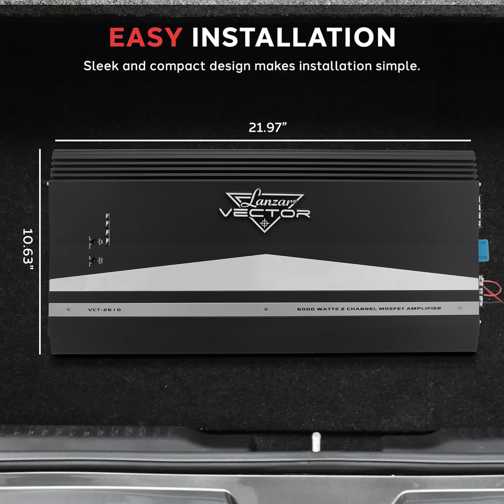 2-Channel High Power MOSFET Car Audio Amplifier with Bass Boost D974
