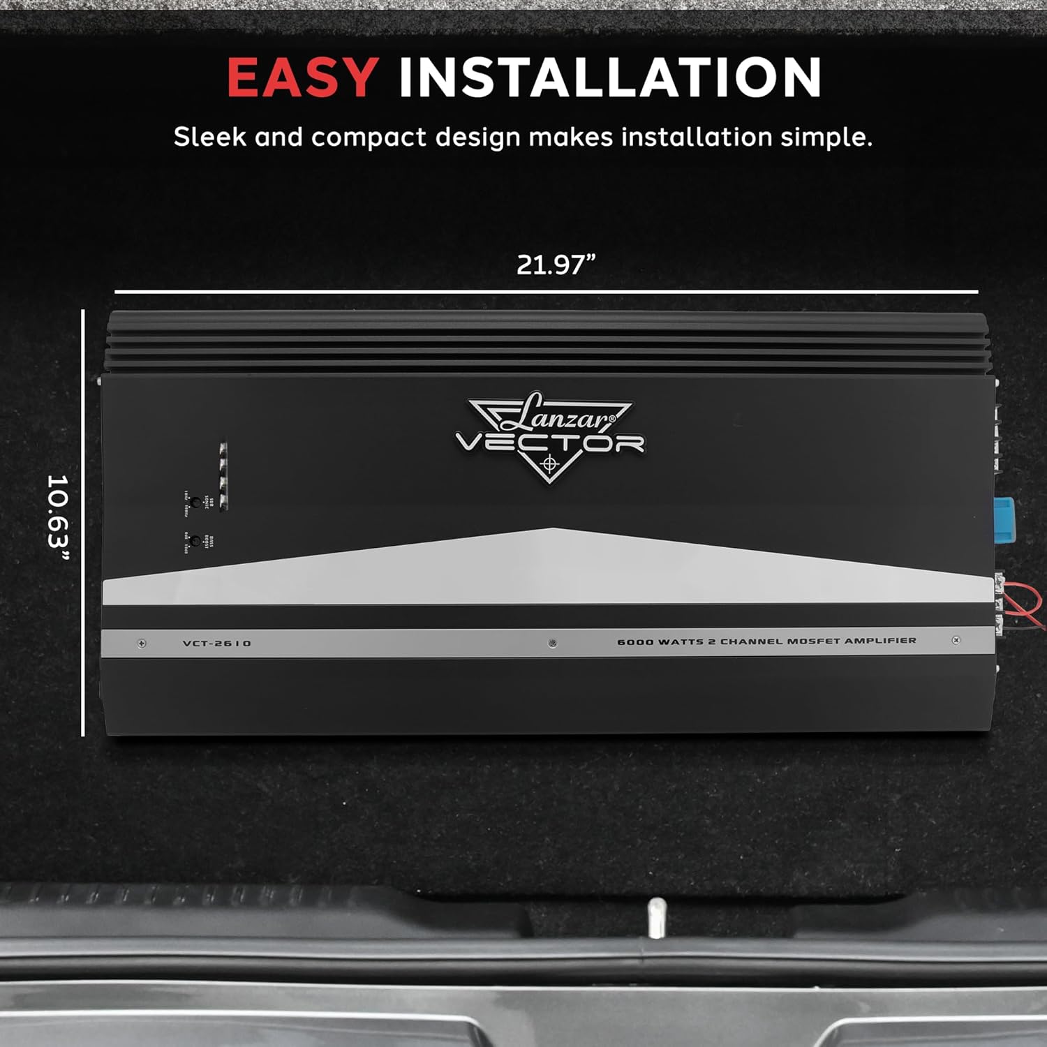 2-Channel High Power MOSFET Car Audio Amplifier with Bass Boost D974