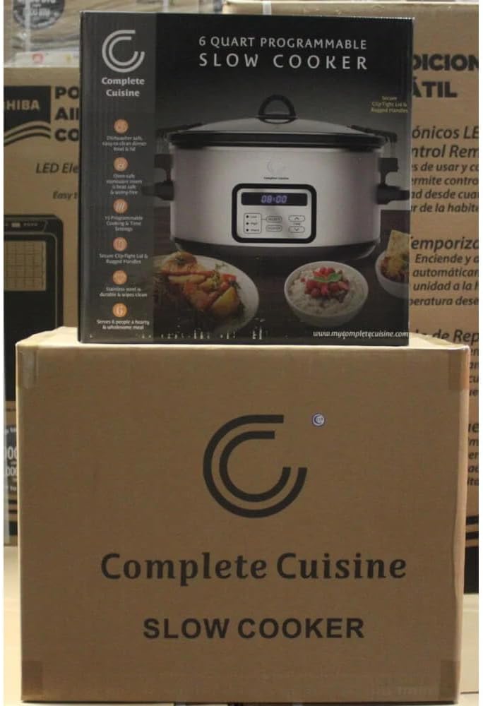 6 Quart Programmable Stainless Steel Slow Cooker R836
