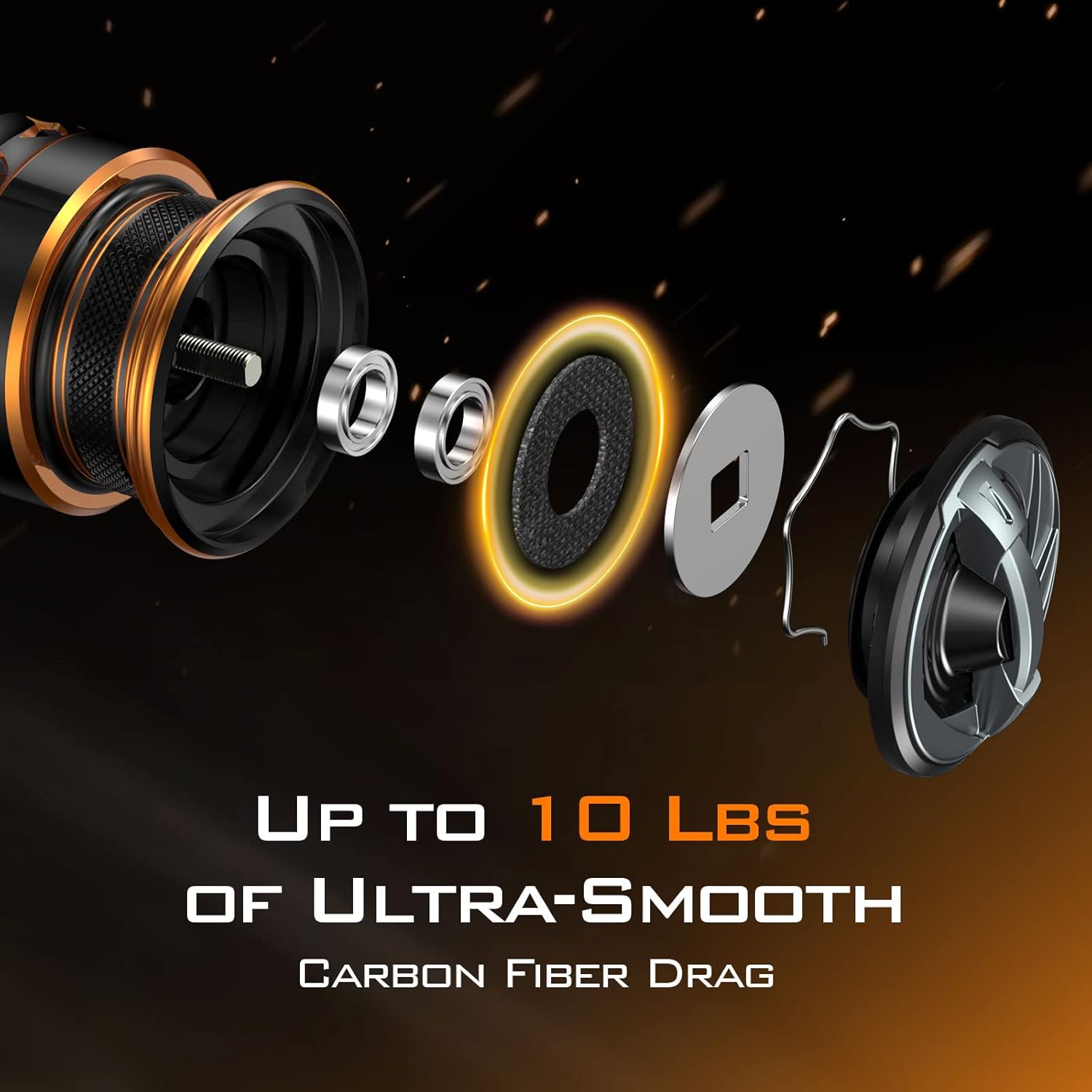 Spinning and Ice Fishing Reel 1000, Carbon Fiber Body, Lightweight G943960