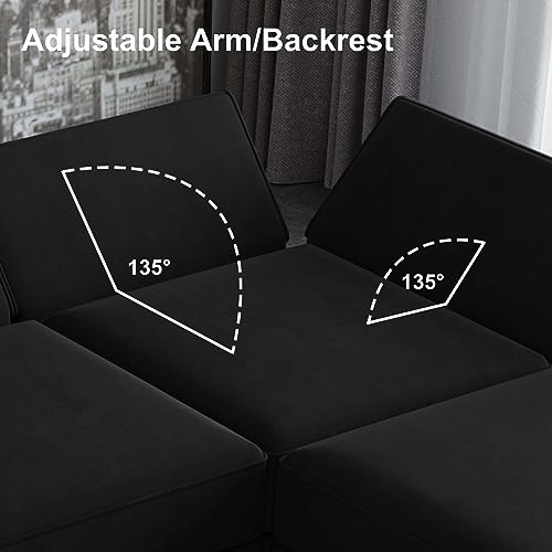 Modular Sectional Sofa with Storage and Ottoman Z81815