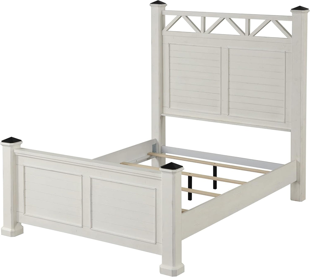 Wood Panel Bed with Dresser, Mirror, and Nightstand, Queen N772607