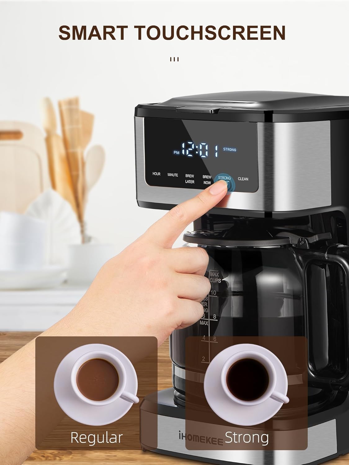 Programmable Drip Coffee Maker 12 Cup with Iced Coffee Function J697