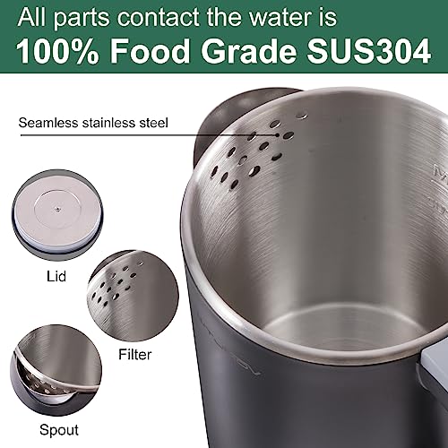 Electric Kettle Stainless Steel 0.8L Portable Hot Water Kettle H60946