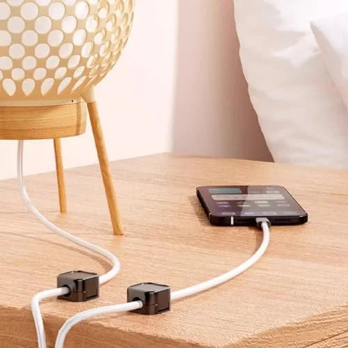 Magnetic Cable Clips Cord Organizer, Black, Self Adhesive, 12 Pack G943948