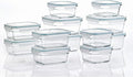GLASSLOCK 24 Piece Oven Microwave Safe Glass Food Storage Containers Set w/Lids