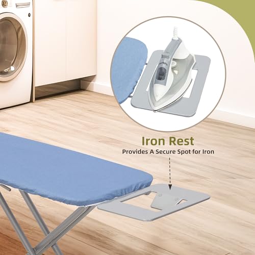 Foldable Ironing Board with Adjustable Height and Iron Holder G536