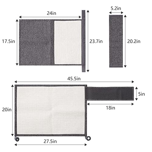 Cat Scratch Furniture Protector for Couch Sofa Chair, Light Gray Left A827204