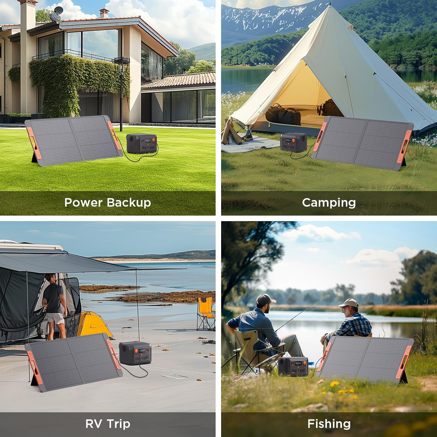 Portable Solar Panel 100W Foldable Solar Charger with USB Output for Camping RV R80681