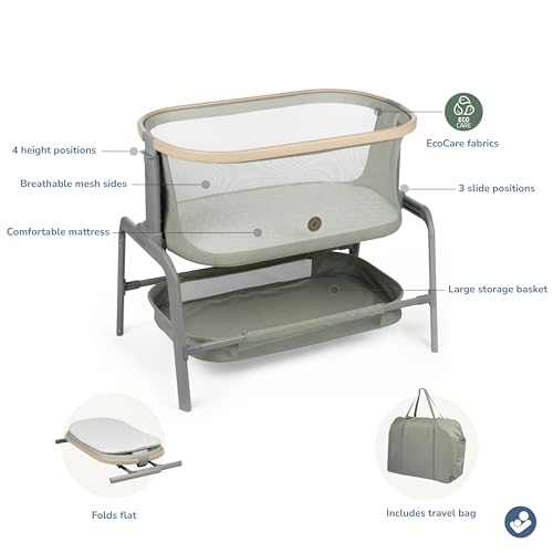 Portable Baby Bassinet, Height Adjustable, Breathable Mesh I216601