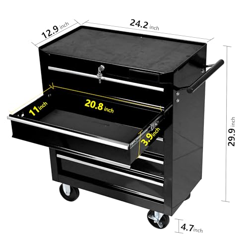 5-Drawer Rolling Tool Chest with Wheels C45800