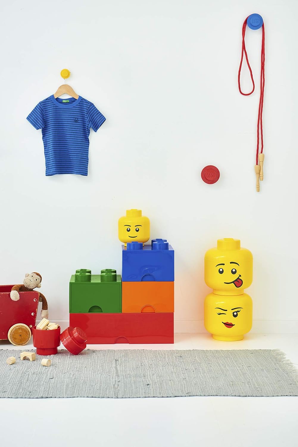Stackable Storage Container for Kids' Toys, Large, Holds 500 Bricks J99532