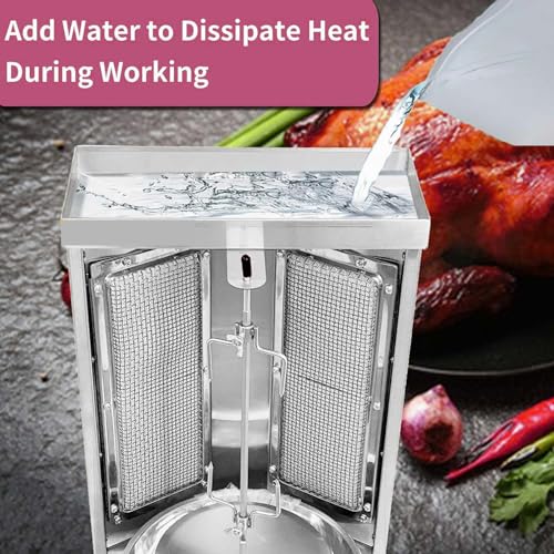 Countertop Rotisserie Grill for Chicken Shawarma Kebab I1731