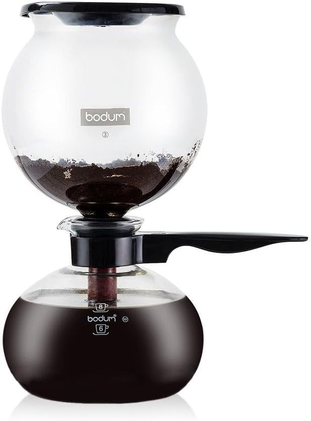 34 oz Vacuum Coffee Maker, Borosilicate Glass, Black N842944